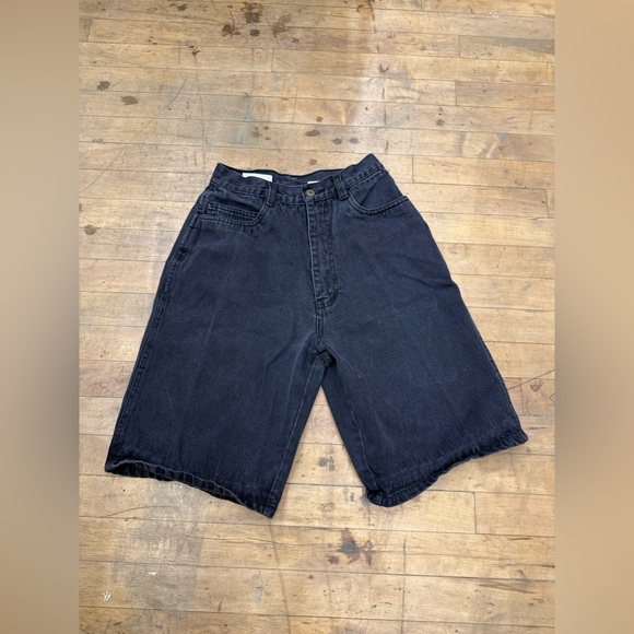 Vintage Bill Blass Black Jean Shorts - Picture 1 of 6